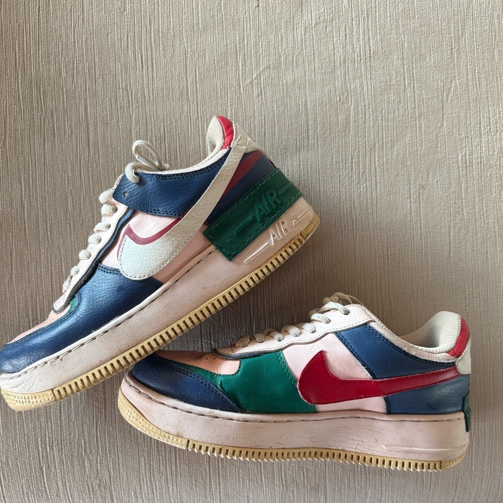 Nike Air Force 1 Shadow Pink Blue Red Green Sneakers